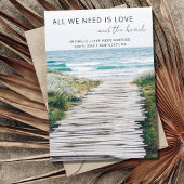 Nantucket Beach Eloped Wedding Announding Kaart