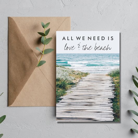 Nantucket Beach Eloped Wedding Announding Kaart