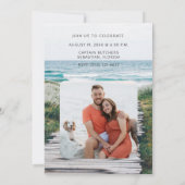 Nantucket Beach Eloped Wedding Announding Kaart (Achterkant)