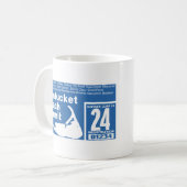 Nantucket Beach Permit 2024 blauw Koffiemok (Voorkant links)