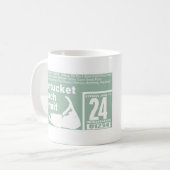 Nantucket Beach Permit 2024 groen Koffiemok (Voorkant links)