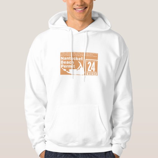 Nantucket Beach Permit 2024 Hoodie (Voorkant)