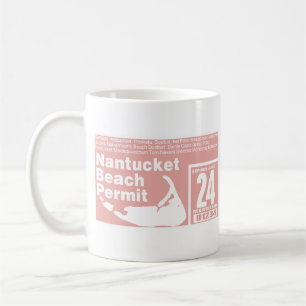 Nantucket Beach Permit 2024 zalm Koffiemok