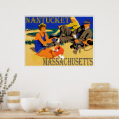  Nantucket Beach Scene Poster (Keuken)