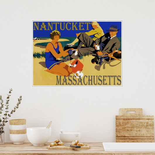  Nantucket Beach Scene Poster (Keuken)