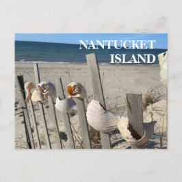 Nantucket Beach Shells on a Fence Briefkaart