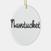 Nantucket Black Keramisch Ornament (Rechts)