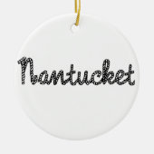 Nantucket Black Keramisch Ornament (Voorkant)