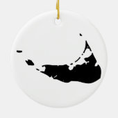 Nantucket Black Keramisch Ornament (Achterkant)
