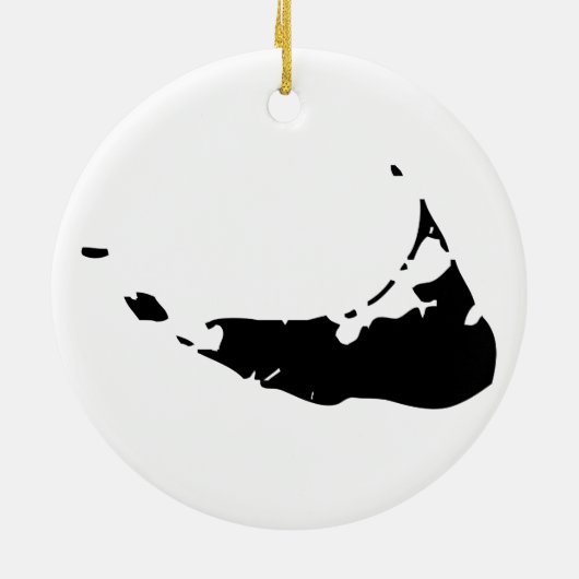 Nantucket Black Keramisch Ornament (Achterkant)