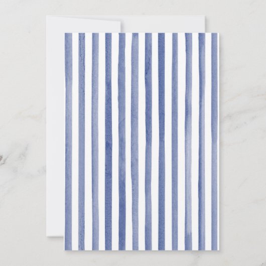 Nantucket blauwe bruiloft uitnodiging (Achterkant)