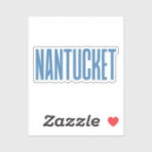 Nantucket | Blauwe Nantucket Massachusetts Sticker (Vel)