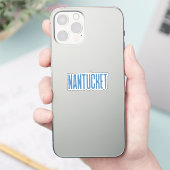 Nantucket | Blauwe Nantucket Massachusetts Sticker (Telefoon)