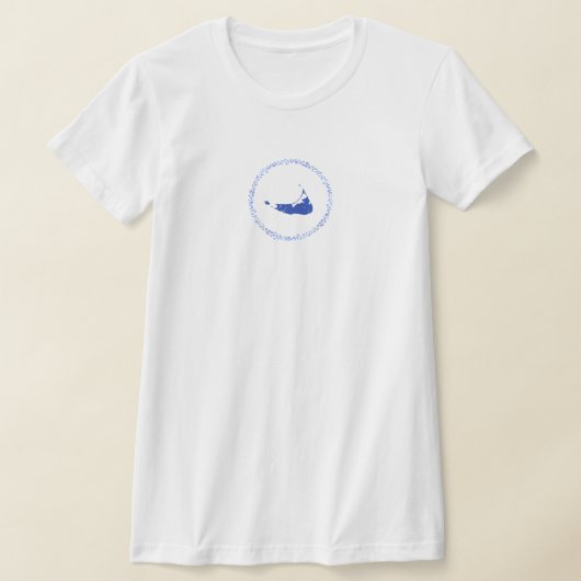 Nantucket Blue and White Women's Tshirt (Laagn)