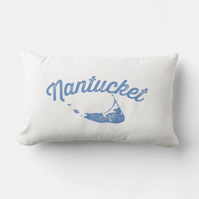 Nantucket Blue omkeerbare kussen (Voorkant)