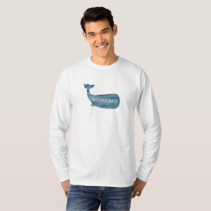 Nantucket Blue Whale Beach Long Slaper T-shirt