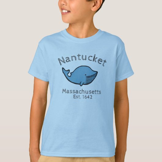Nantucket Blue Whale T-shirt (Voorkant)