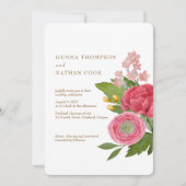 Nantucket boeket bruiloft uitnodiging (Voorkant)