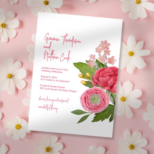 Nantucket boeket bruiloft uitnodiging