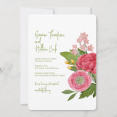 Nantucket Bouquet Wedding Invitation Kaart (Voorkant)