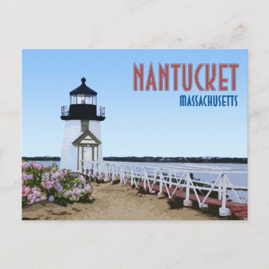 Nantucket Brant Point Lighthouse Massachusetts Briefkaart (Voorkant)