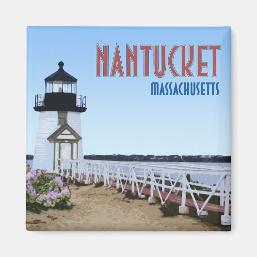 Nantucket Brant Point Lighthouse Massachusetts Magneet (Voorkant)