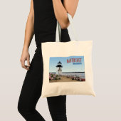Nantucket Brant Point Lighthouse Massachusetts Tote Bag (Voorkant (product))