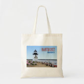 Nantucket Brant Point Lighthouse Massachusetts Tote Bag (Voorkant)