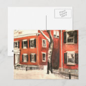 Nantucket Bricks in de winter Briefkaart (Voorkant / Achterkant)