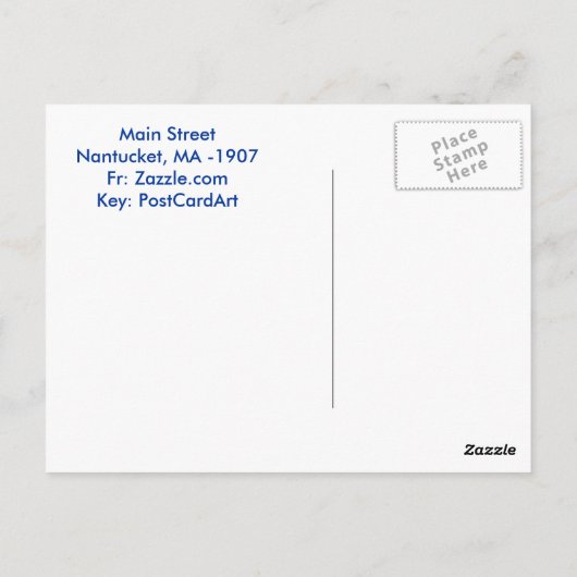 NANTUCKET - BRIEFKAART 1907 (Achterkant)