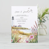 Nantucket Bruiloft Kaart (Staand voorkant)