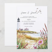 Nantucket Bruiloft Kaart (Voorkant / Achterkant)