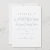 Nantucket bruiloft welkom Kaart (Voorkant)