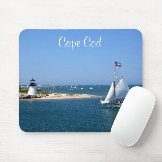 Nantucket Cape Cod Lighthouse & Harbour Mousepad Muismat (Met muis)