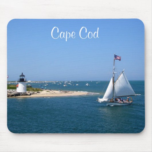 Nantucket Cape Cod Lighthouse & Harbour Mousepad Muismat (Voorkant)