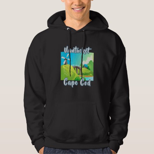 Nantucket Cape Cod Summer Vacation Old Hoodie (Voorkant)