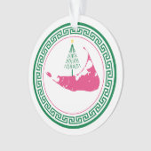 Nantucket Christmas Stroll Ornament w Tree (voorkant)
