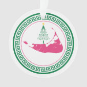 Nantucket Christmas Stroll Ornament w Tree (voorkant)