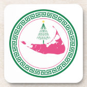 Nantucket Christmas Stroll Ornament w Tree Bier Onderzetter (Voorkant)