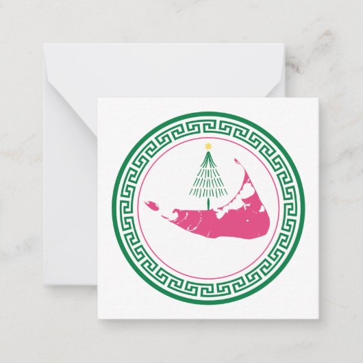 Nantucket Christmas w Tree Notitiekaartje (Voorkant)