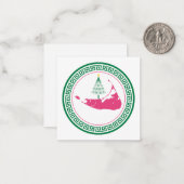 Nantucket Christmas w Tree Notitiekaartje (Voorkant / Achterkant in situ)