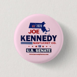 Nantucket County voor Joe Kennedy 2020 Ronde Button 3,2 Cm
