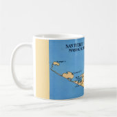 Nantucket Eiland Kaart Koffiemok (Links)