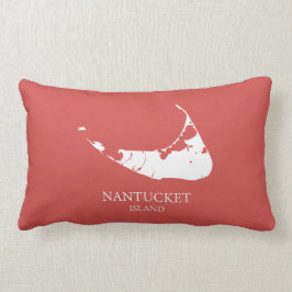 Nantucket Eiland Kaart nantucket rood Lenden Kusse Kussen