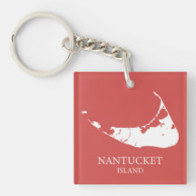 Nantucket Eiland Kaart nantucket rood