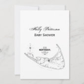 Nantucket Eiland MA Vintage Kaart Zwart (Voorkant)