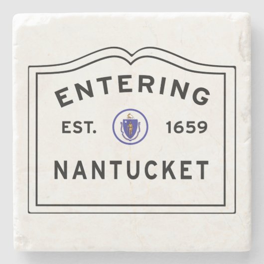 Nantucket-eiland Massachusetts Stenen Onderzetter (Voorkant)