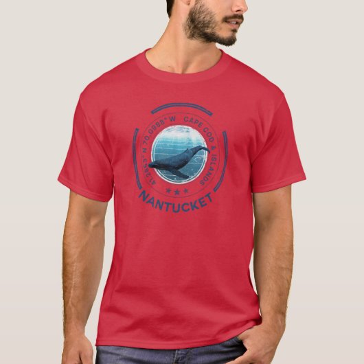 Nantucket Eiland Walvis T-shirt (Voorkant)