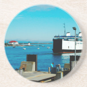 Nantucket Ferry Zandsteen Onderzetter