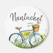 Nantucket  fiets in het lavendelveld magneet (Voorkant)